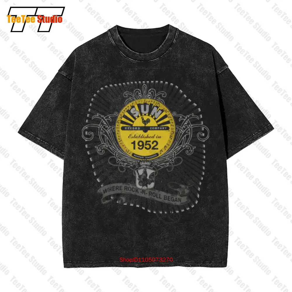 

Винтажная футболка большого размера Sun Records Rockin Scrolls D3EG