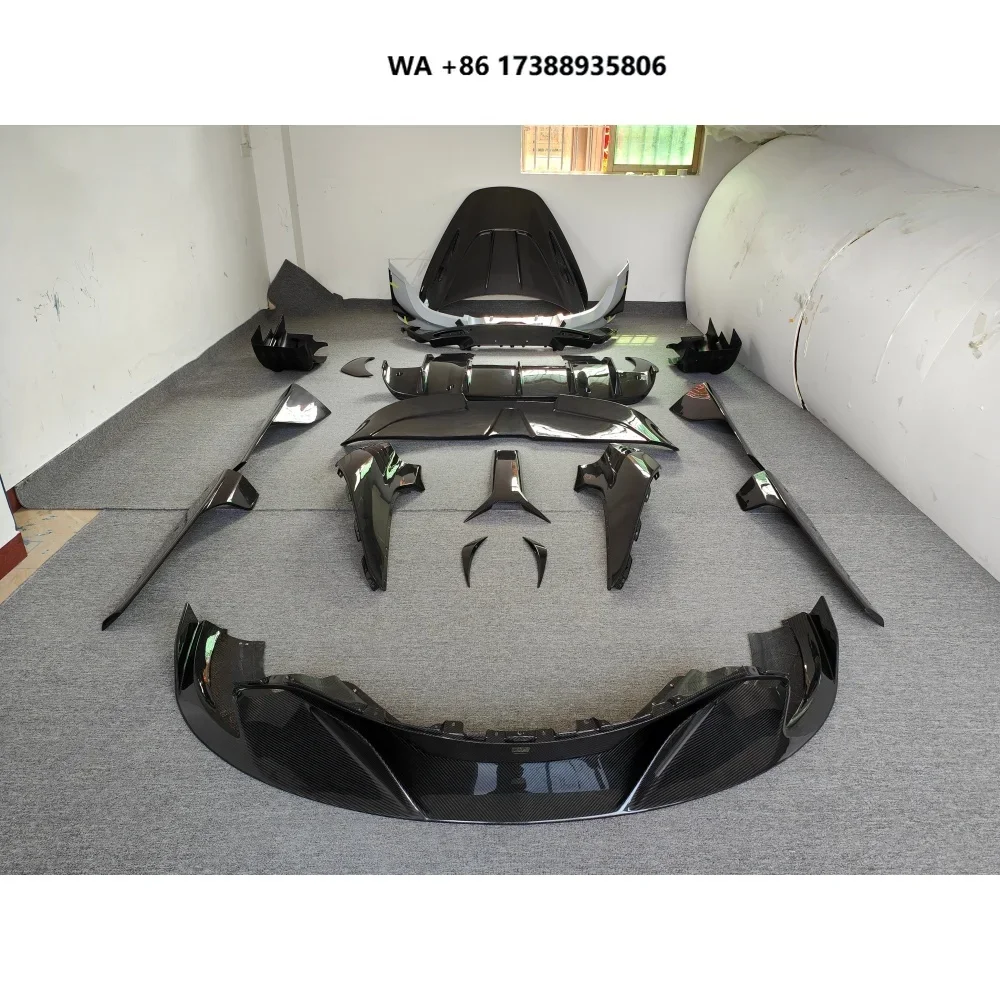 3K Quality Body Kit Upgrade RY Style All Carbon Fiber Front and Rear Lip Side Skirts Fender for 720S