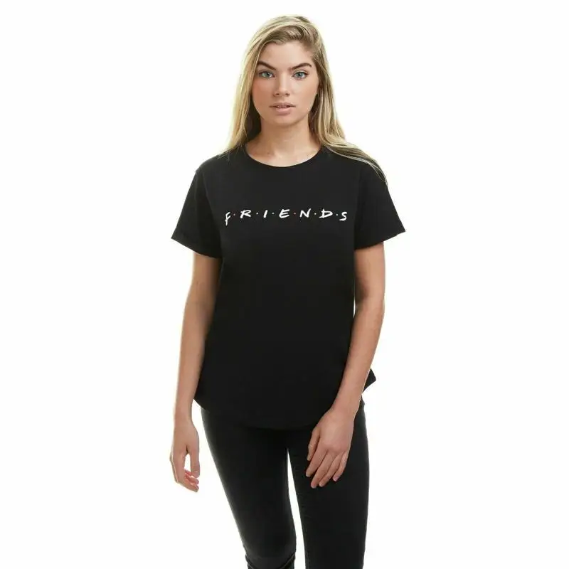 

Официальная модная футболка Friends Ladies Titles, черная, S, XL