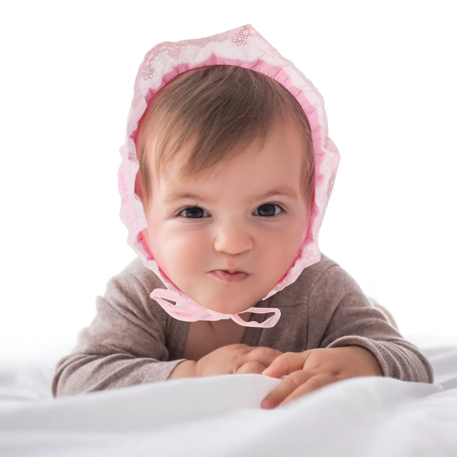 Gorro de muselina para bebé, diseño encantador, ajustable, protección solar para recién nacidos, gorro transpirable para niños pequeños, 1 unidad
