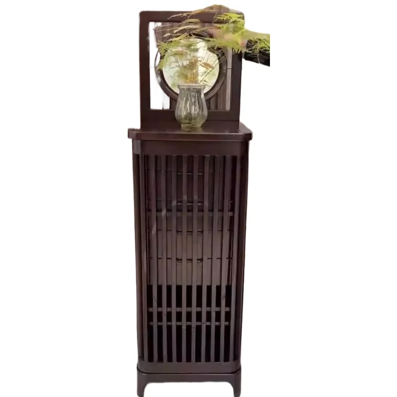 

New Chinese-style chest solid wood storage storage living room wooden wall cabinet household partition