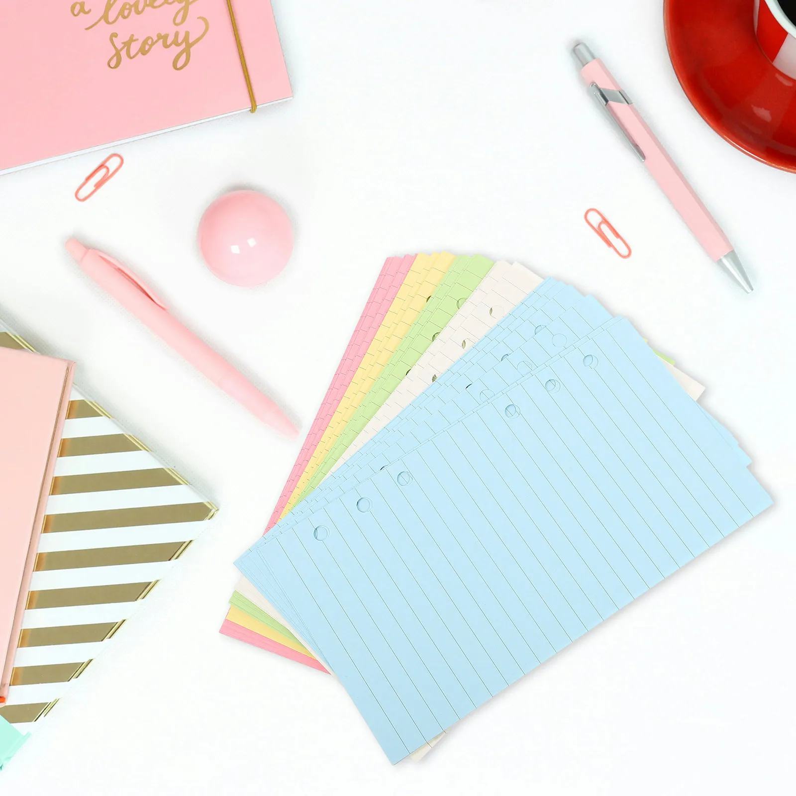 Loose Leaf Notebook Refills Paper Binder Inserts A6 Smooth Surface Refill Paper for Notepad Planner Diary Writing Accounts