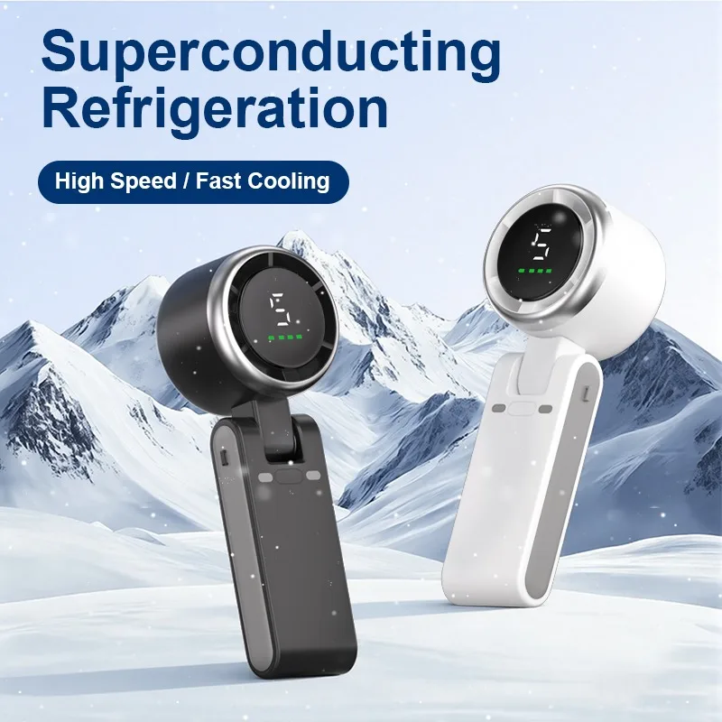 

Handheld Fan Portable Foldable USB Rechargeable Ultra Quiet 5-speed Adjustable 1200mAh Battery (10 Hours Running Time) 2026 New