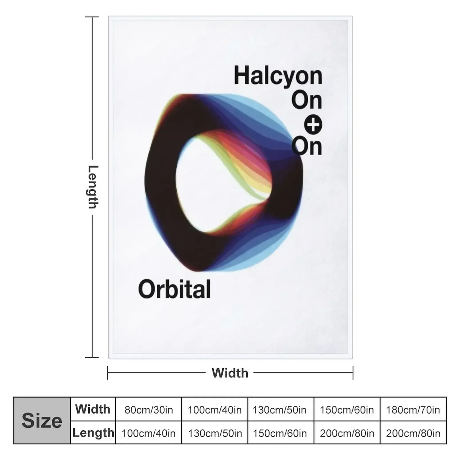 Orbital - Halcyon On + On Premium Throw Blanket decorative Warm Flannel Fabric Sofa Throw Soft Blankets