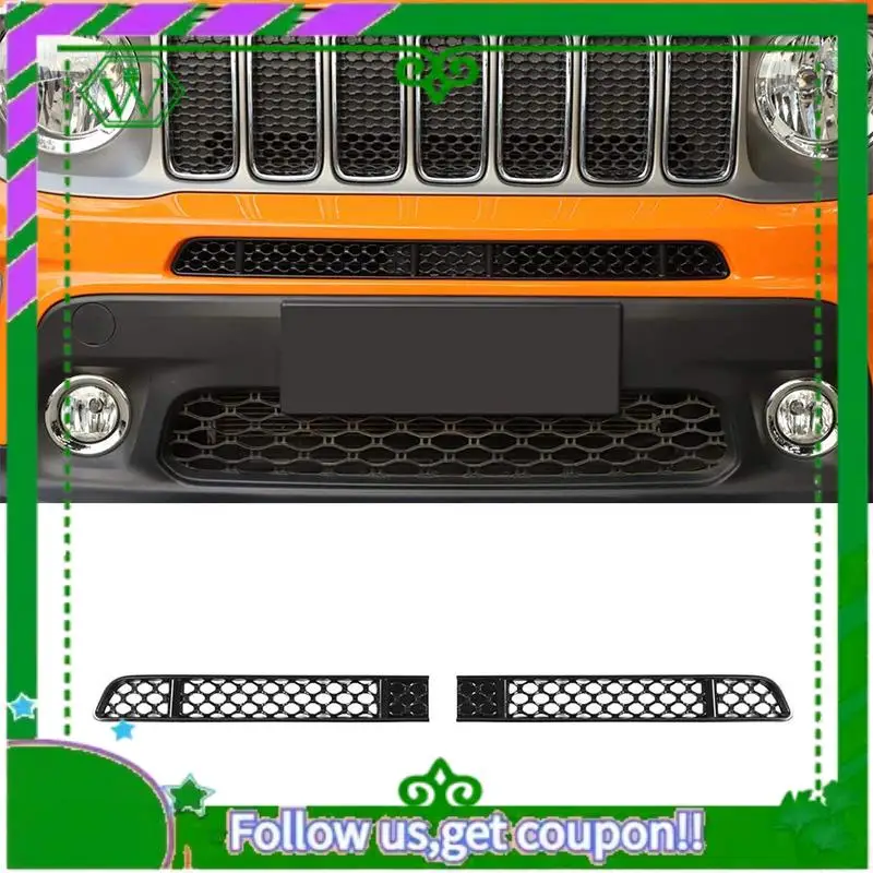 AC34-Front Grill Mesh Inserts,Screens Grille Insert For Jeep Renegade 2019-2020 Car Accessories - view 4