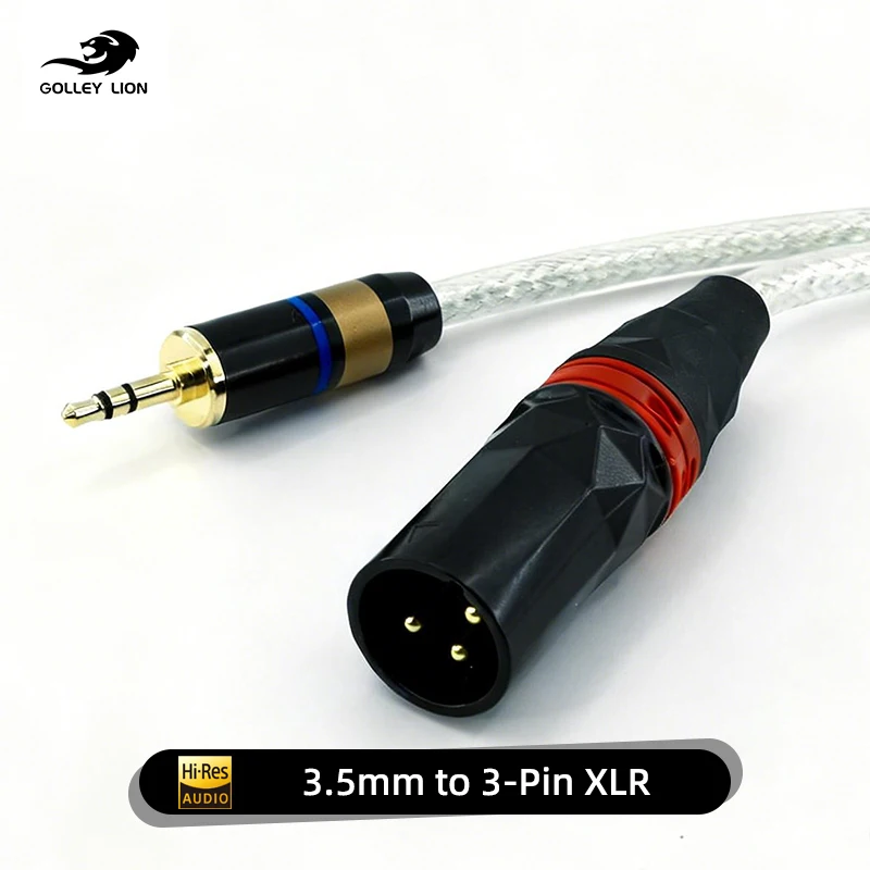 XLR to 3.5mm Audio Cable Microphone Balanced Analog Audio Cord XLR Male to AUX 3.5mm Jack for Computer Phone Speaker Amplifier