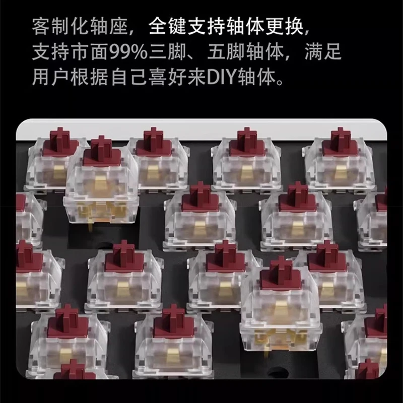 

Keyverse Infi75 Lite Клавиатура Пользовательская трехрежимная беспроводная Bluetooth 2,4G RGB Прокладка с возможностью горячей замены HIFI Эргономичная механическая клавиатура