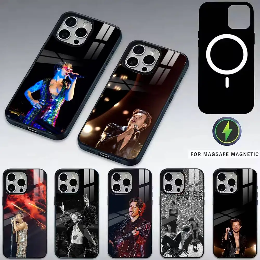 

H-HaRRy-y Music Styles Phone Case For iPhone17,16,15,14,13,12,11 Plus,Pro Magnetic For Magsafe Wireless Charging