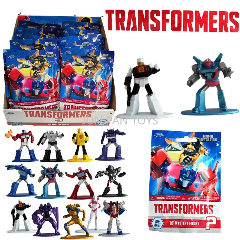 Jada Transformers Nano Metalfigs Original, Bolsa Sorpresa, Figura de Metal Fundido a Presión de 1.65 Pulgadas, Optimus Prime, Megatron, Juguetes Coleccionables
