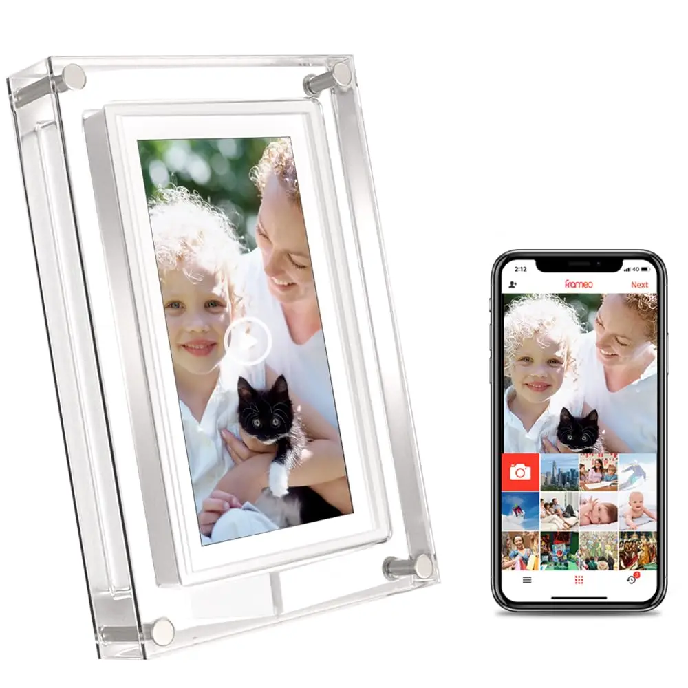 15.6 Inch Portable Use Digital Photo Frame Easy Setup to Play Photos and Videos WIFI Acrylic digital photo frame