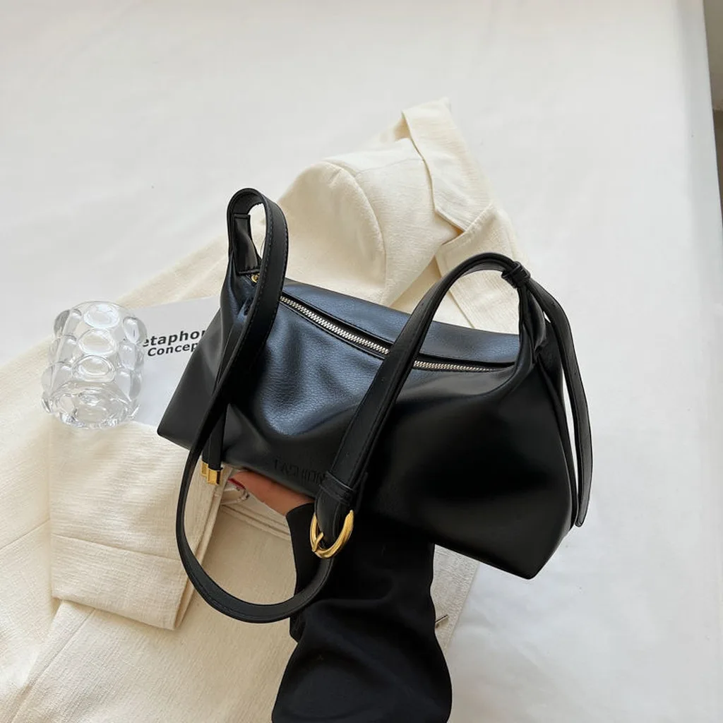 Crossbody Bag Retro Pu Leather Bag Shoulder Handbag Lightweight Pillow Bag For Casual Outings Office Outfits Retro Outfits