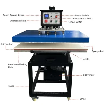 Hydraulic Semi-auto Heat Press Machines For T-shirt Combo Heat Press Machine Industrial