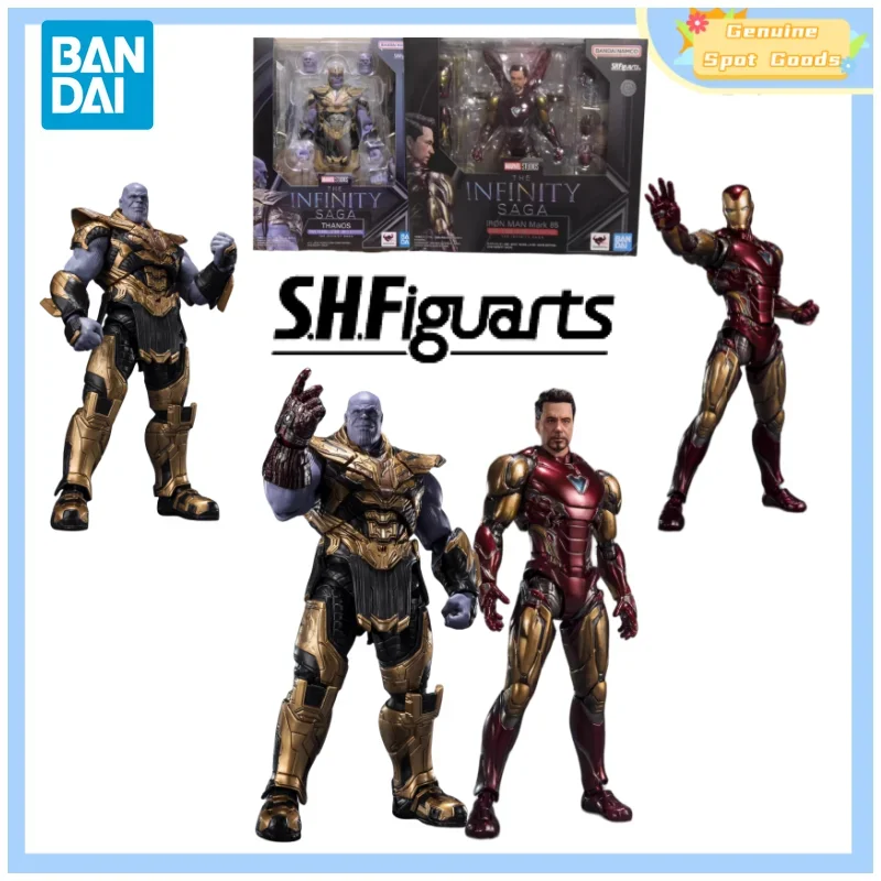 

Genuine Bandai Marvel The Infinity Saga Thanos Iron Man Mark 85 SHF Anime Action Figures Model Toys Gift for Toys Hobbies Kids