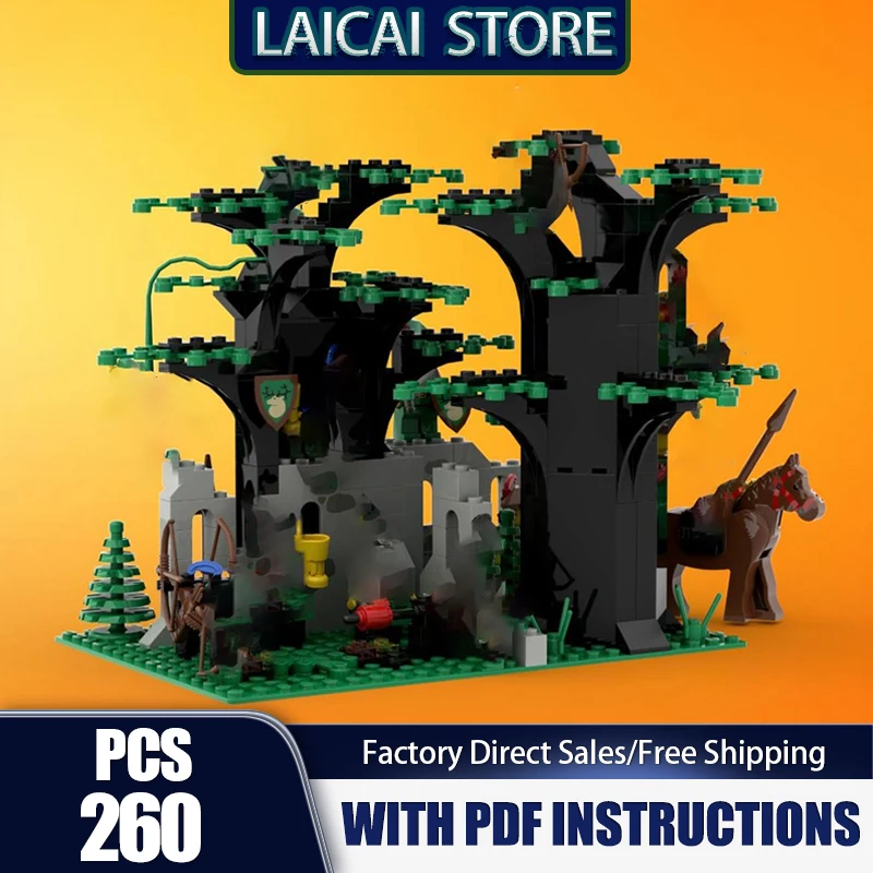 

Medieval Castle Model Moc Building Bricks Forest Guard Post Technology Modular Blocks Gifts Christmas Toys DIY Sets Assembly