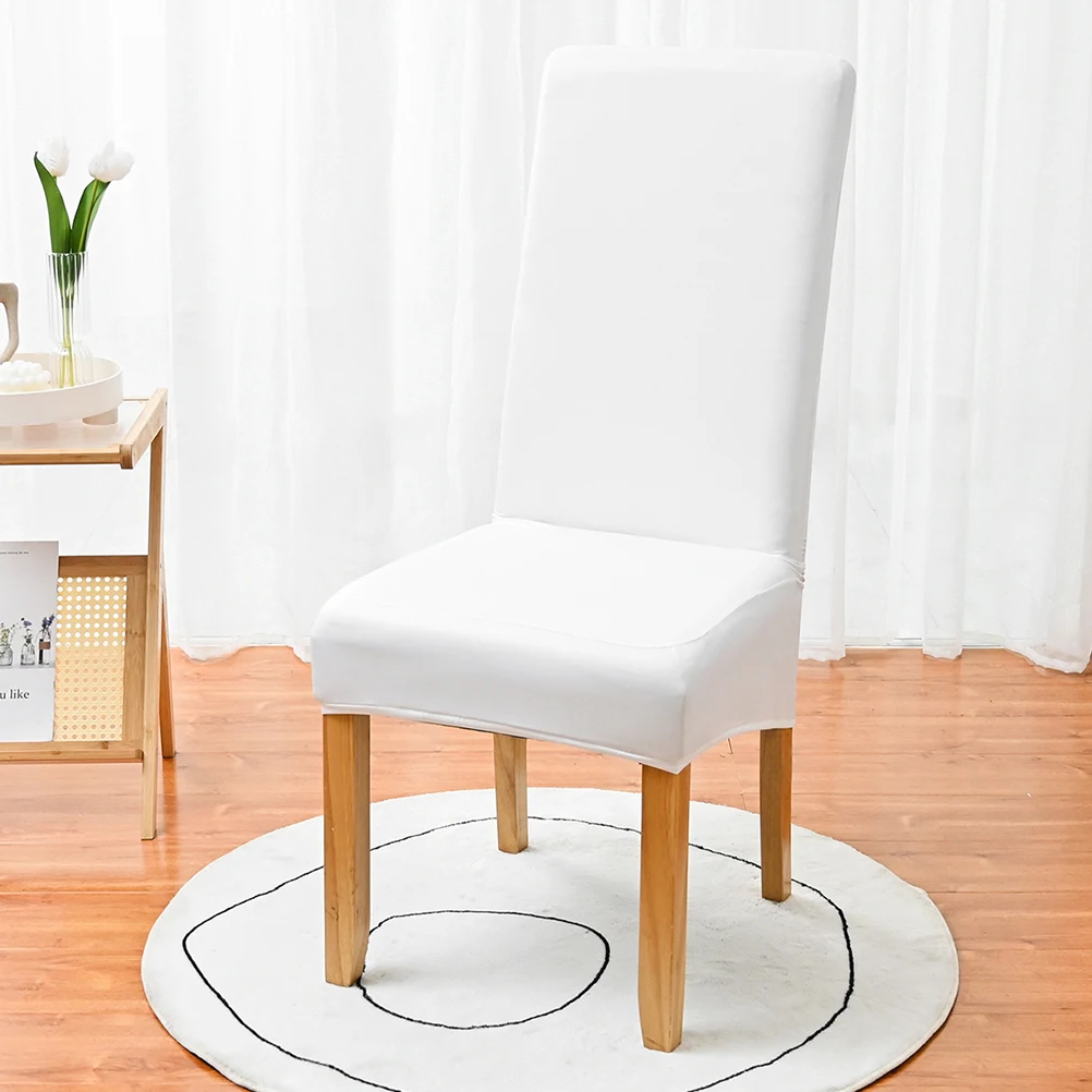 

Elastic Stretch Chair Cover Protector for Dining Room Living Table Office Armchair Household White Large Slipcover High Back