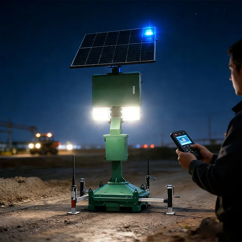 Emergency Lighting Mobile Light Tower New Arrival Solar Mobile Lighting Tower Wireless Camera Trailer For Outdoor Job Sites