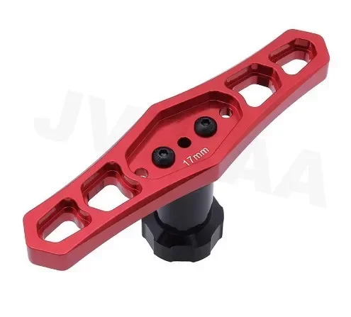 Llave de manga de tuercas hexagonales de rueda, de 17mm herramientas de Metal, para coche teledirigido todoterreno, camión monstruo, Trxs, x-maxx,