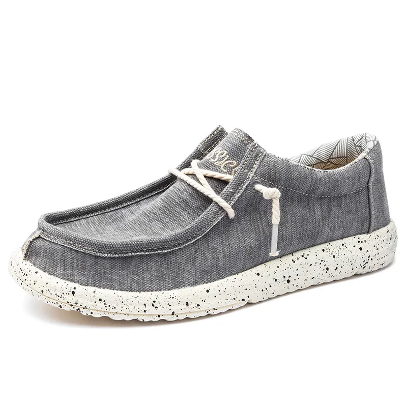 2023 Summer Men Canvas Shoes Espadrilles Breathable Casual Shoes Men Loafers Comfortable Ultralight Lazy Boat Shoes Big Size 48
