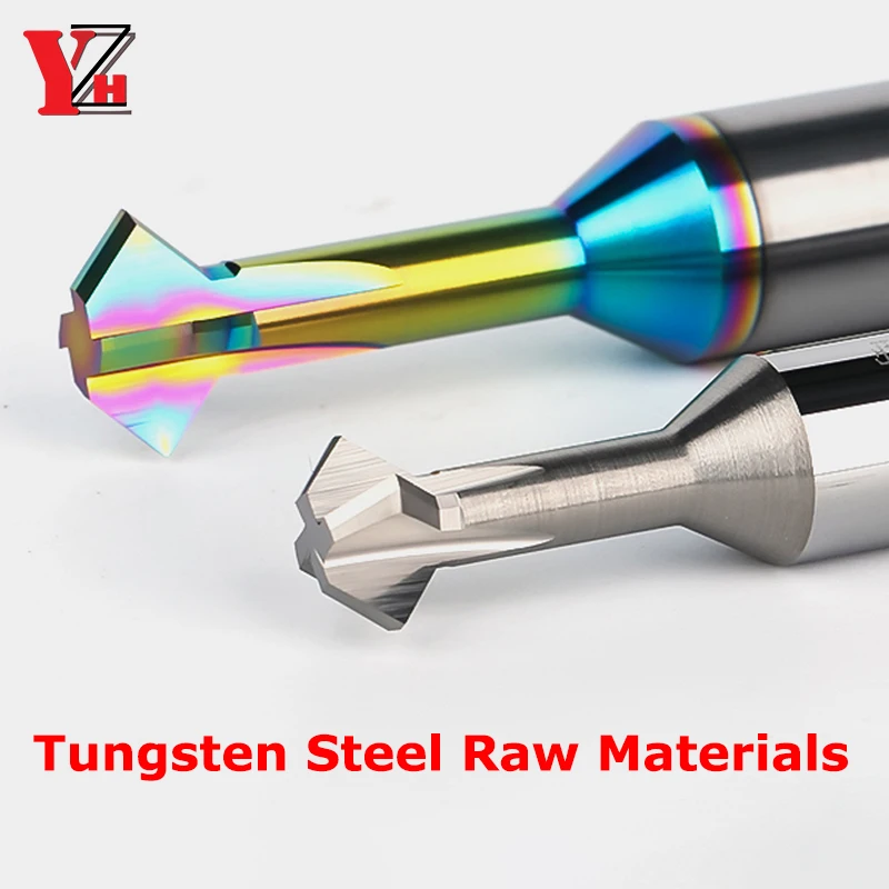 HRC60 Front Back Chamfering Cutter Inner Chamfer 60 90 120Degree CNC Up And Down Double Angular Machining Milling Cutter