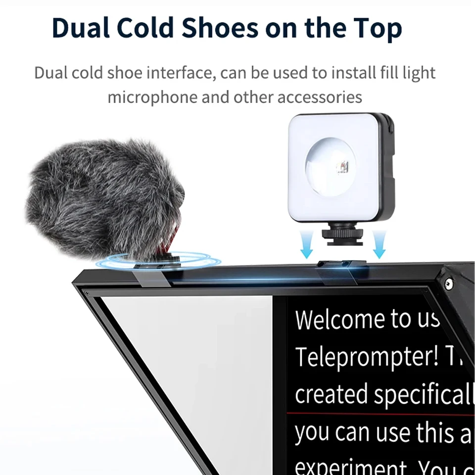 Desview T20 مقاس 20 بوصة ملقن بث احترافي بشاشة كبيرة قابلة للطي لتصوير البث المباشر #5