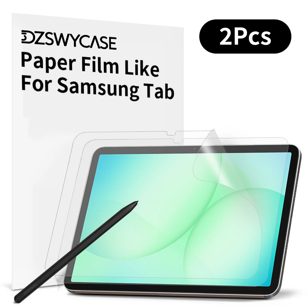 2Pcs Paper Feel Like Screen Protector For Samsung Galaxy Tab A11+ A9+ A8 A7 A7 Lite S6 Lite S7 S8 S9 S10 FE Plus S11 Soft Film