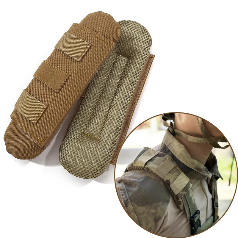 Outdoor Shoulder Pad Comfort Cushion Nylon Mesh Protect Pads Molle For Hiking Backpack Accessories 2 Pcs