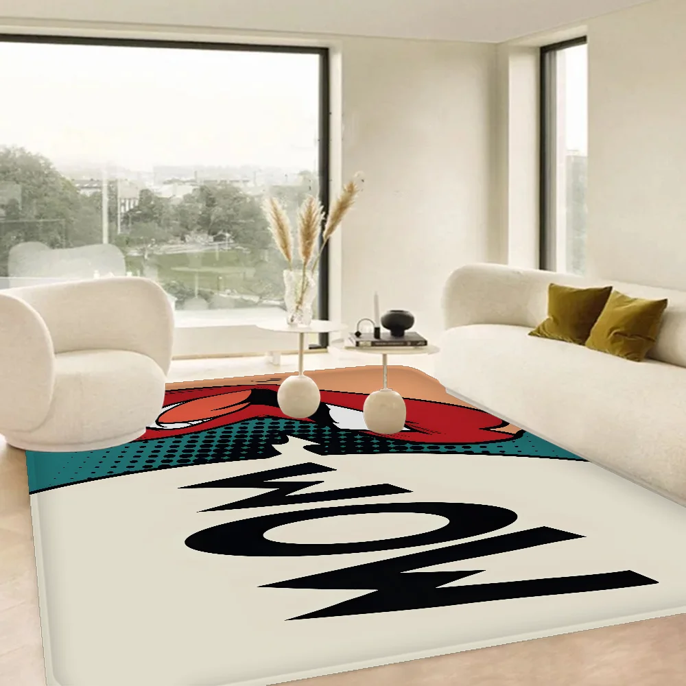 

Pop Art 3D Floor Mat INS Style Soft Bedroom Floor House Laundry Room Mat Anti-skid Household Carpets