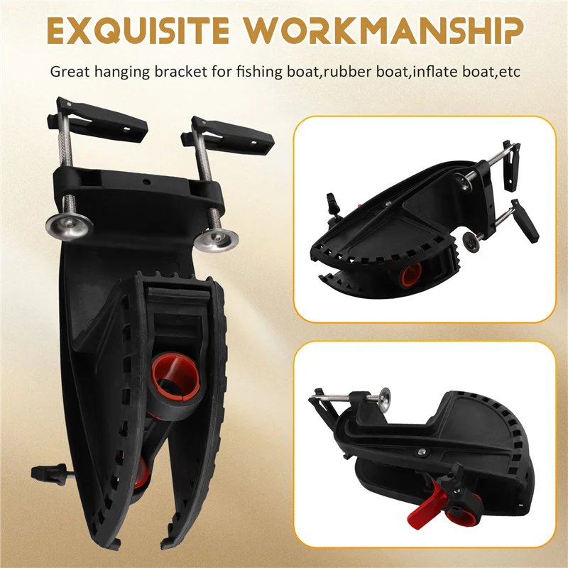 

RTSHE-Electric Outboard Motor Bracket Hinge Kit Fishing Finder Mount Fits For 28Lb 36Lb 46Lb 50Lb Electric Outboard Motors