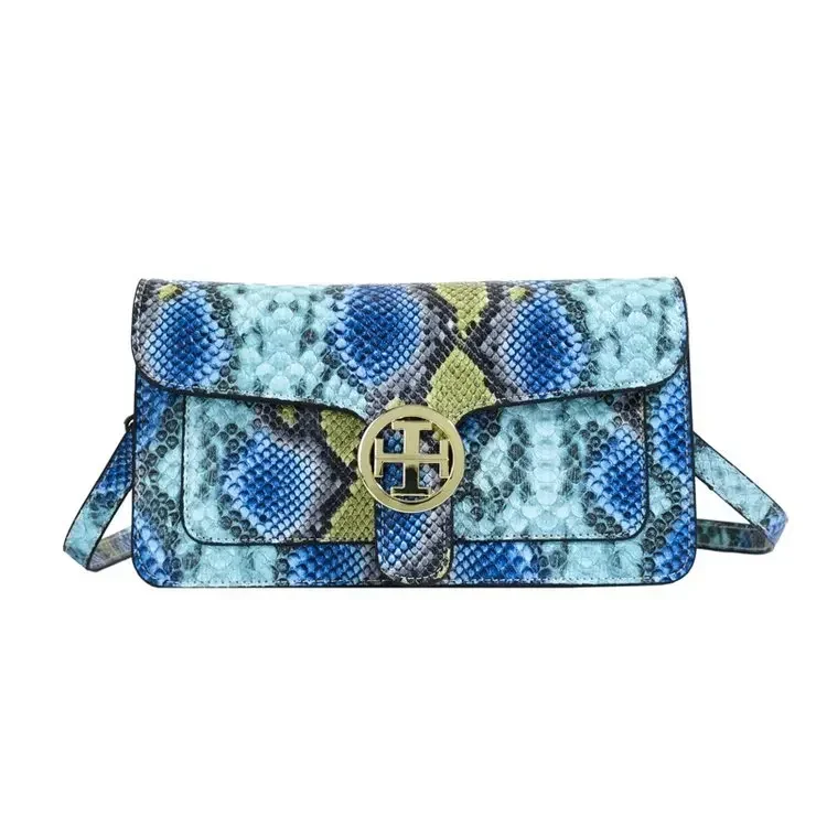 Bolso cuadrado de color brillante 2025 para mujer, bolso de hombro con solapa de cuero vegano, bandolera para el trabajo y el fin de semana