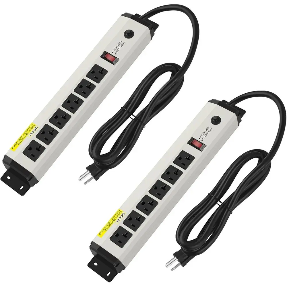 

Мощный сетевой фильтр-удлинитель 20 А, 6 розеток, 4800 Дж, для промышленного использования, мастерских и гаражей, металлический, 10T Exten