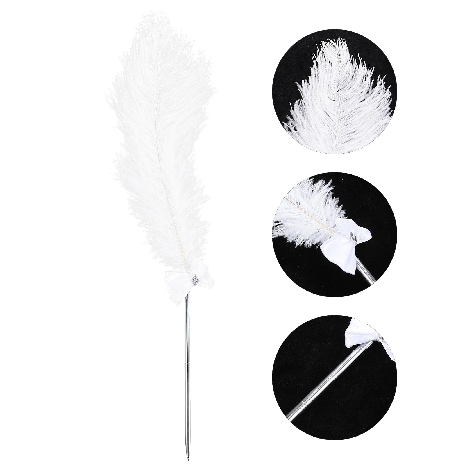 

Plume Writing Pens Guestbook Signature Stainless Steel Sign Pen Wedding Banquet Gifts Lightweight Compact Classic Color