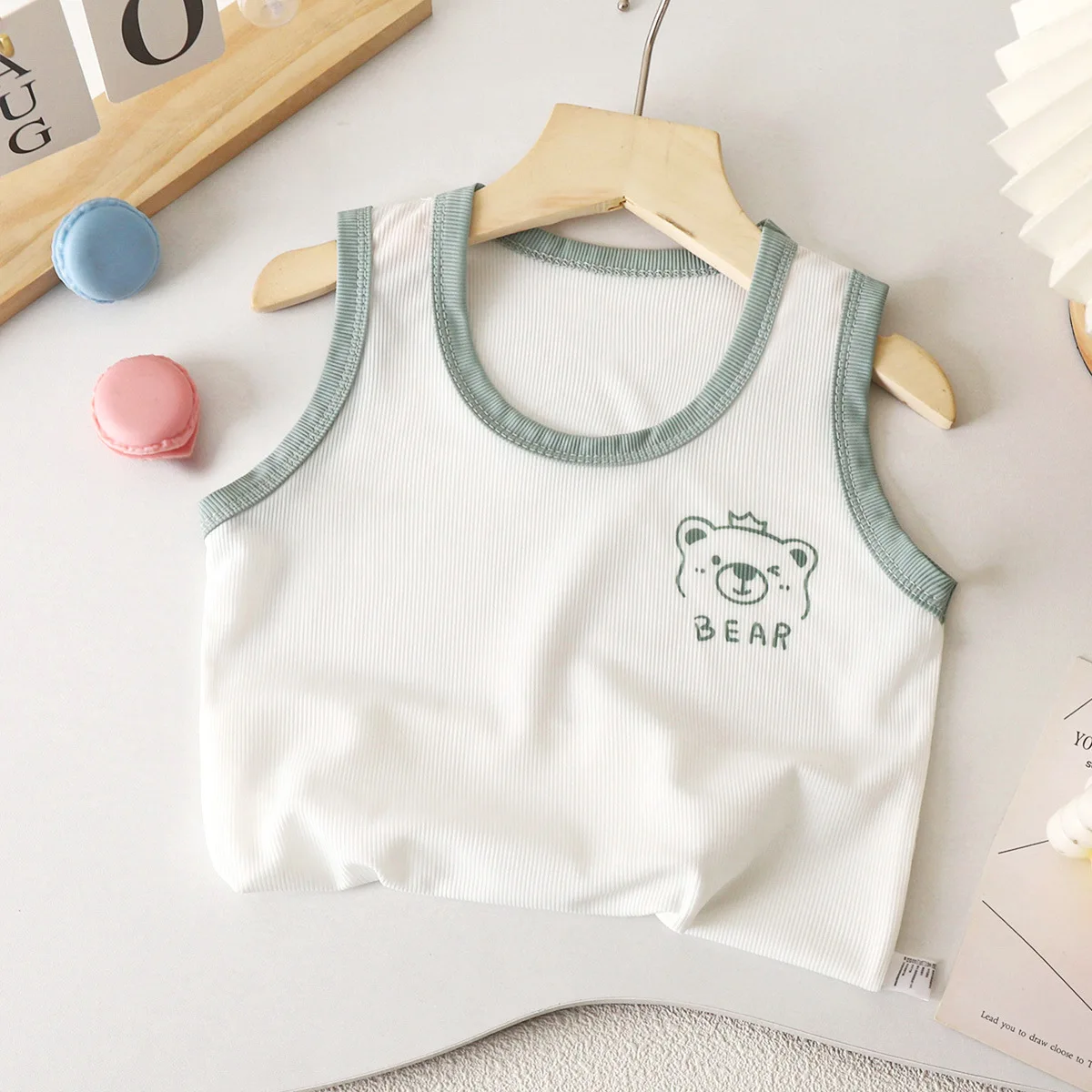 Fashion Children Sleeveless T-shirts for Girl Cute Animals Baby Boy Graphic Tee Cotton Vest Tops Kids Summer Clothes