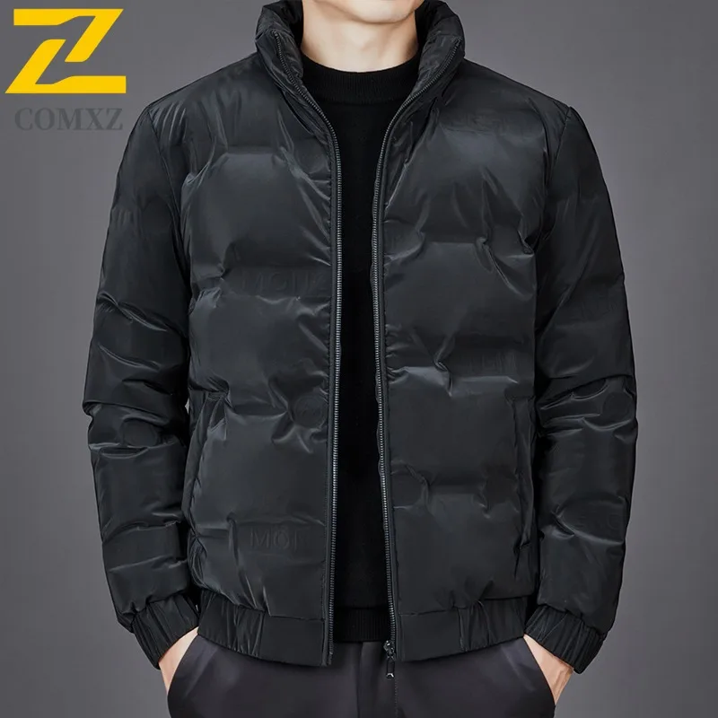 COMXZ Cotton Padded Jacket Premium Thick Warm Business Stylish Travel Padding Coat Snowy Cold Proof Down Jacket Men's Clothing