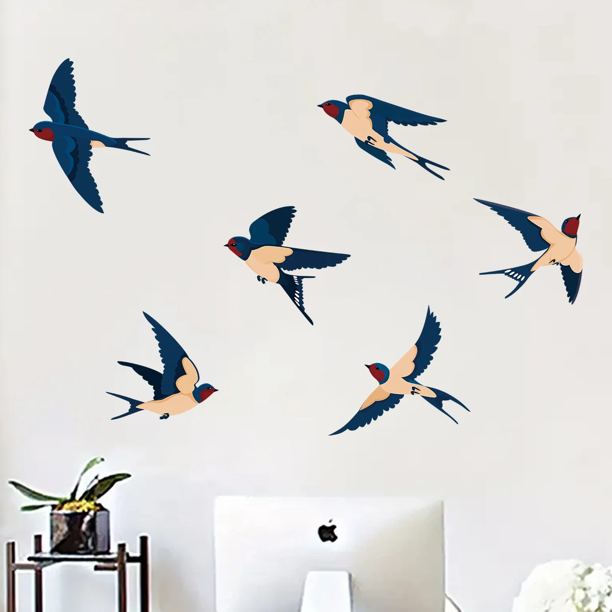 Cartoon niedlichen Tiere Vögel Wand fenster Aufkleber Kinderzimmer Dekoration Baby zimmer für Schlafzimmer Wohnkultur Wohnzimmer Wandt attoos