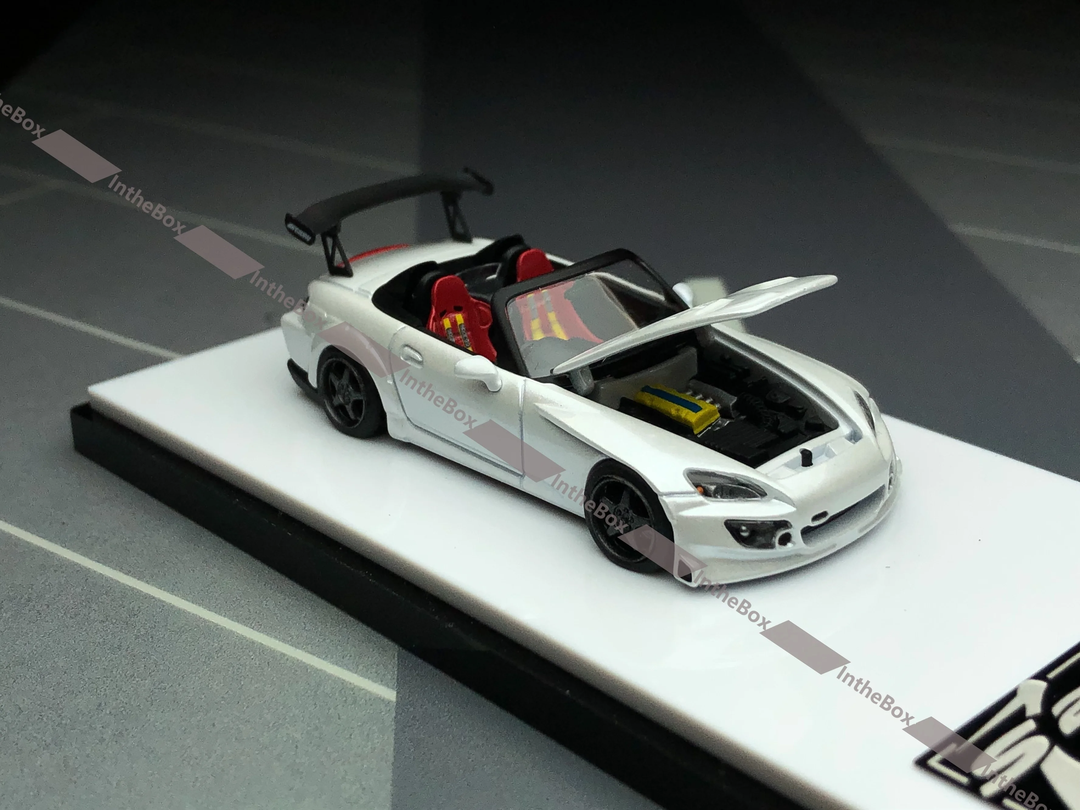 MT 1:64 White S2000 Spoon Racing Sports Model Diecast Metal Car