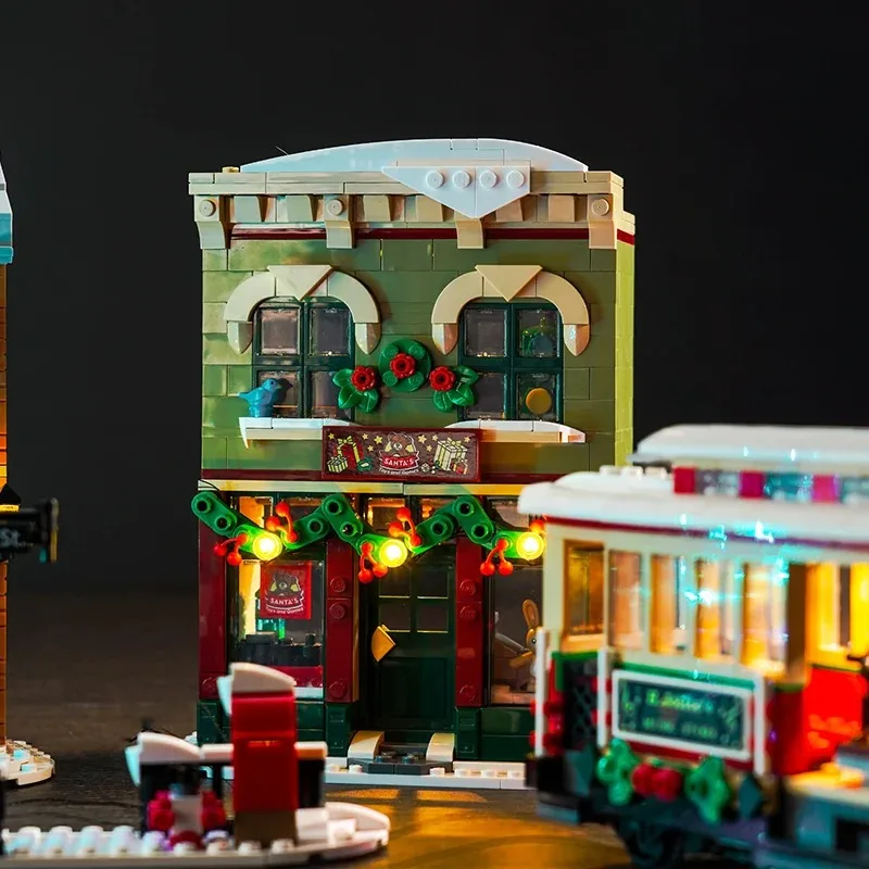 Lighting Set For 10308 Buildings City Winter Village Holiday Main Street View Not Include Building Block (Only Led Light Kit)