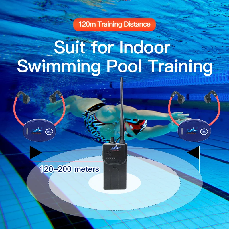 Aquatic Swimming Training Communication Device Waterproof Bone Conduction Swimmer Headsets with Nose Clip & Earplug Sets
