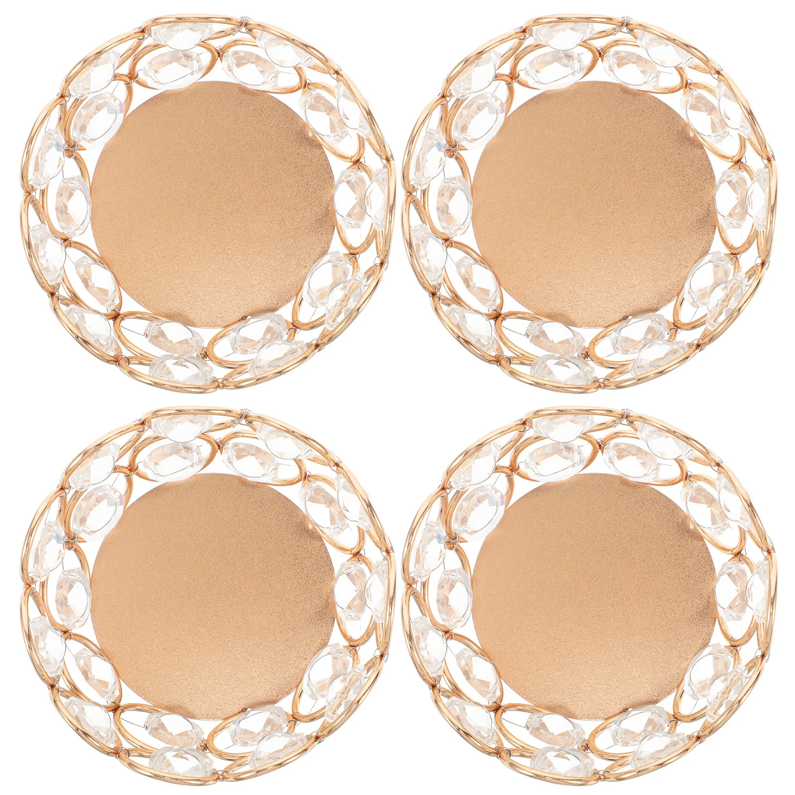 4 قطعة حامل شمعدان كريستالي عاكس الجمال الزفاف الجدول محور ديكور المنزل قطعة حامل الزفاف #1