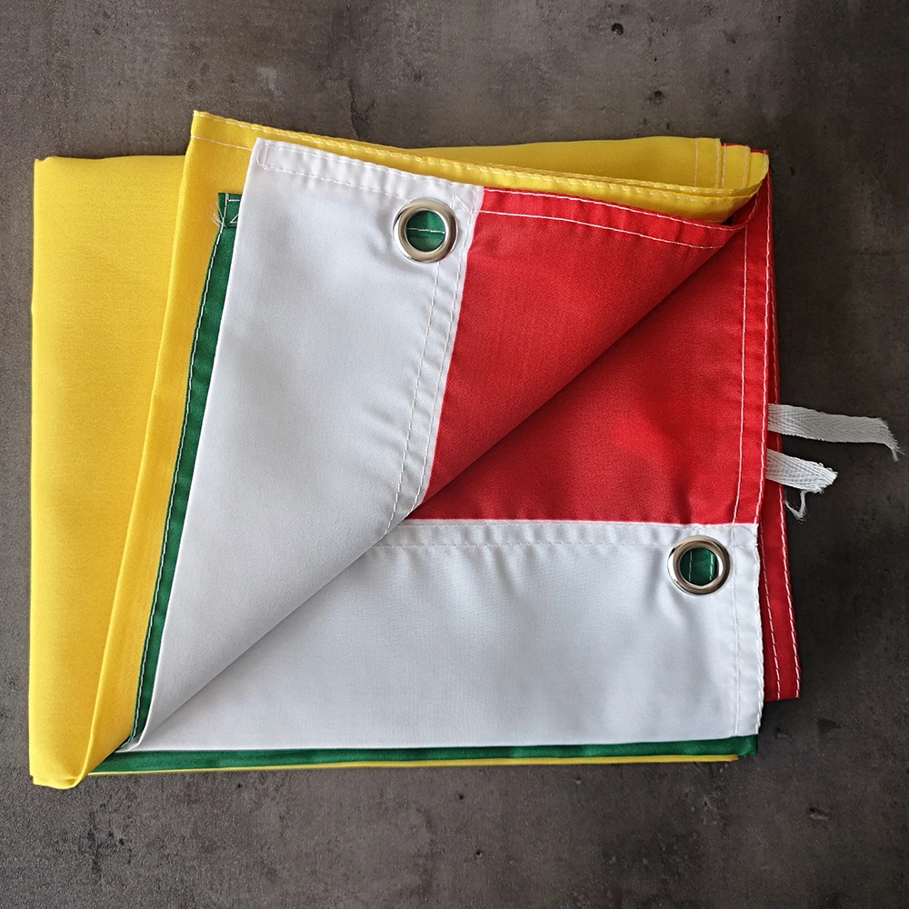 Guinea Africa National Flag All Over The World Printed Flag Polyester Shaft Cover Brass Grommets Design Outdoor Advertising