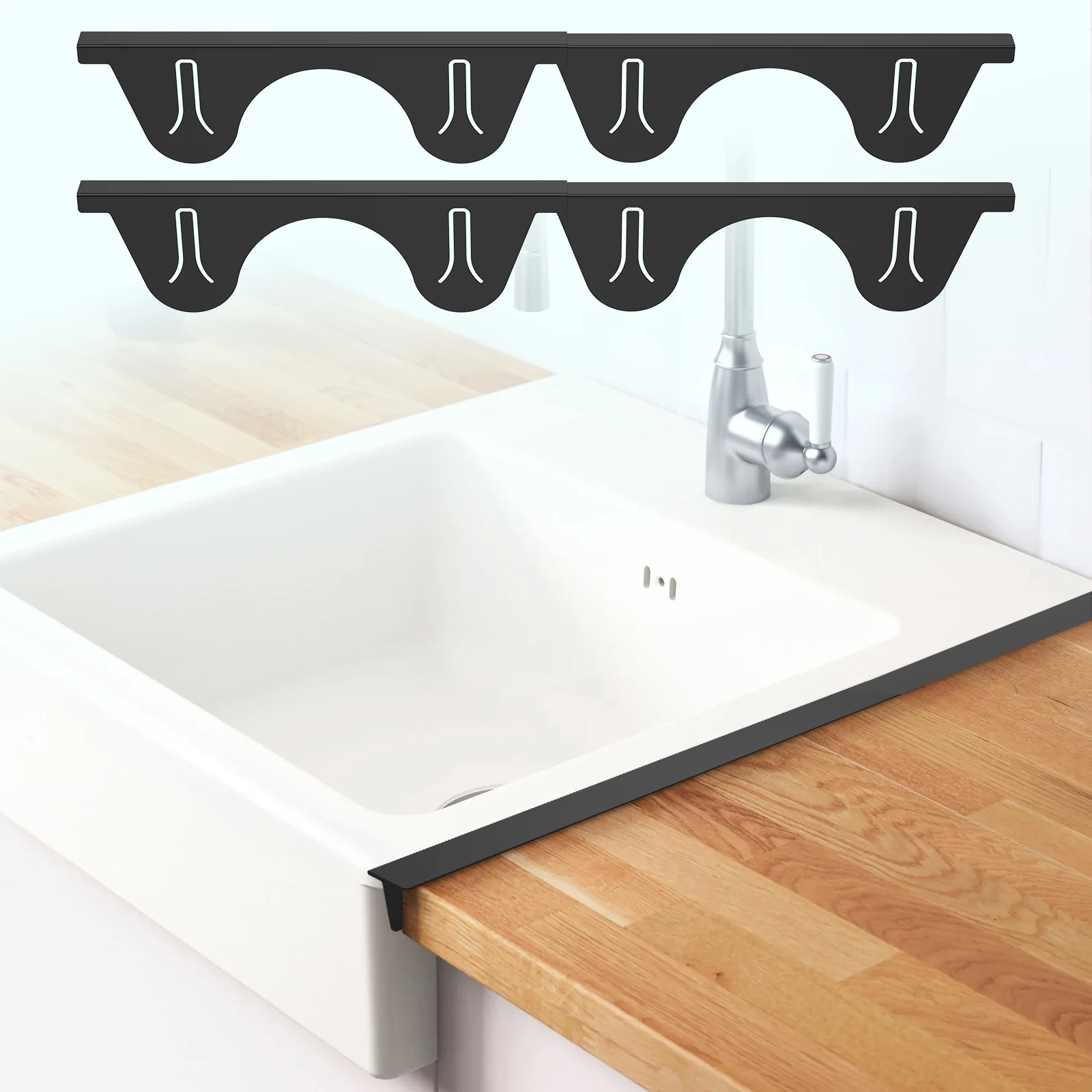 

2Pcs Stove Gap Covers Stainless Steel Stove Gap Filler Retractable Length 13.8inch to 27.5inch Adjustable Stove Top Gap Cover