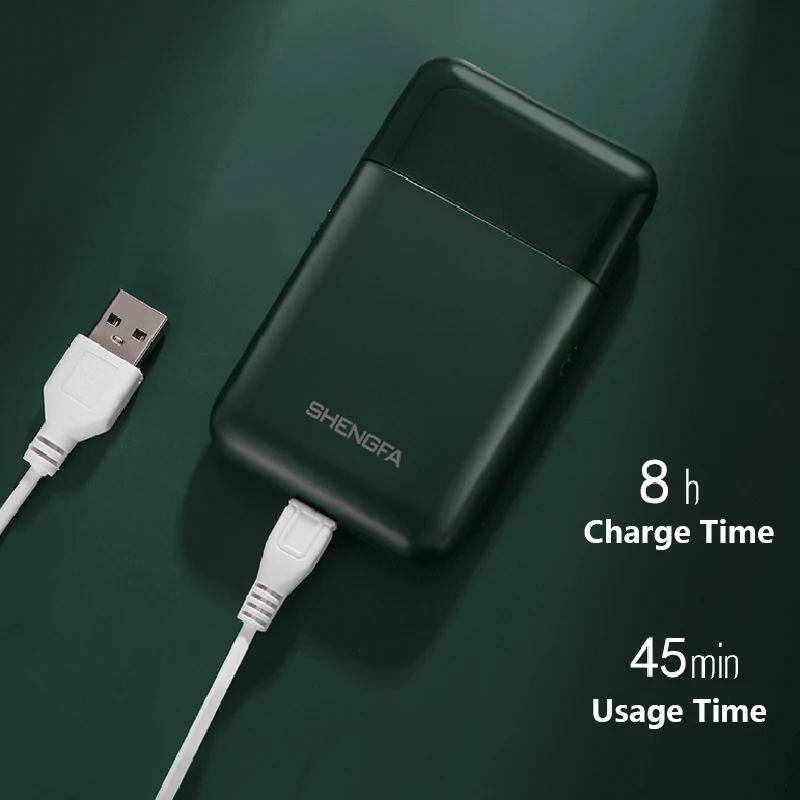 2 في 1 الرجال ماكينة حلاقة كهربائية صغيرة قابلة للشحن الدقة أداة تهذيب اللحية الفولاذ المقاوم للصدأ الترددية شفرة واحدة الحلاقة العناية بالوجه