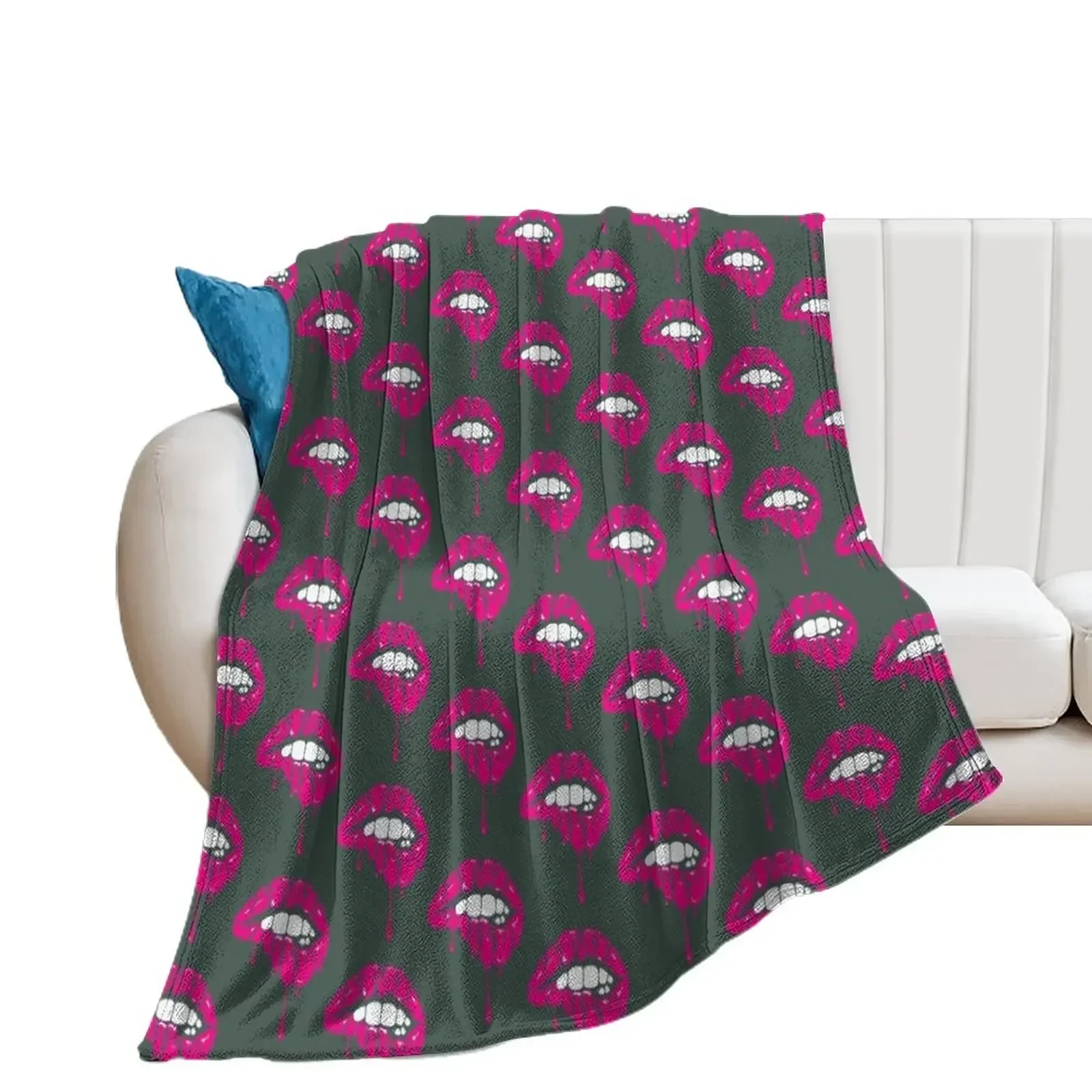 Ben Azelart Merch Stay Wild Lip Throw Blanket Blankets For Bed Warm warm for winter Blankets