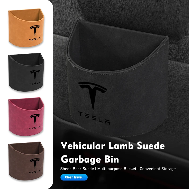 Universal Car Storage Box Storage Case Sundries Trash Can Bin For Tesla Model 3 Y S X 2021 Roadster Cybertruck Juguete