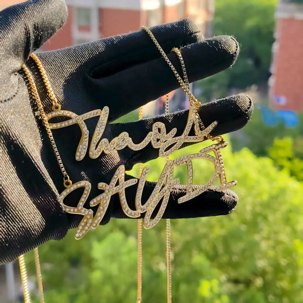 Nowa hurtowa sprzedaż personalizowanych/niestandardowych naszyjników z diamentami z imieniem, personalizowane wisiorki z literami, prezent na rocznicę, sprzedaż bezpośrednia.