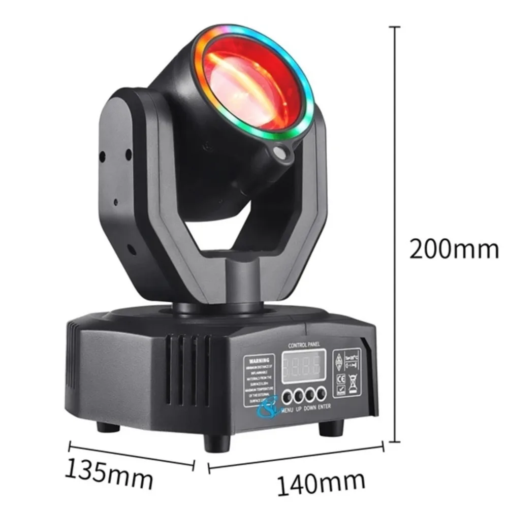 32W Beam LED Moving Head Light Laser Pattern Rotate Multi Stage Lighting Effect DMX Sound Activated For Club Disco DJ Home Party