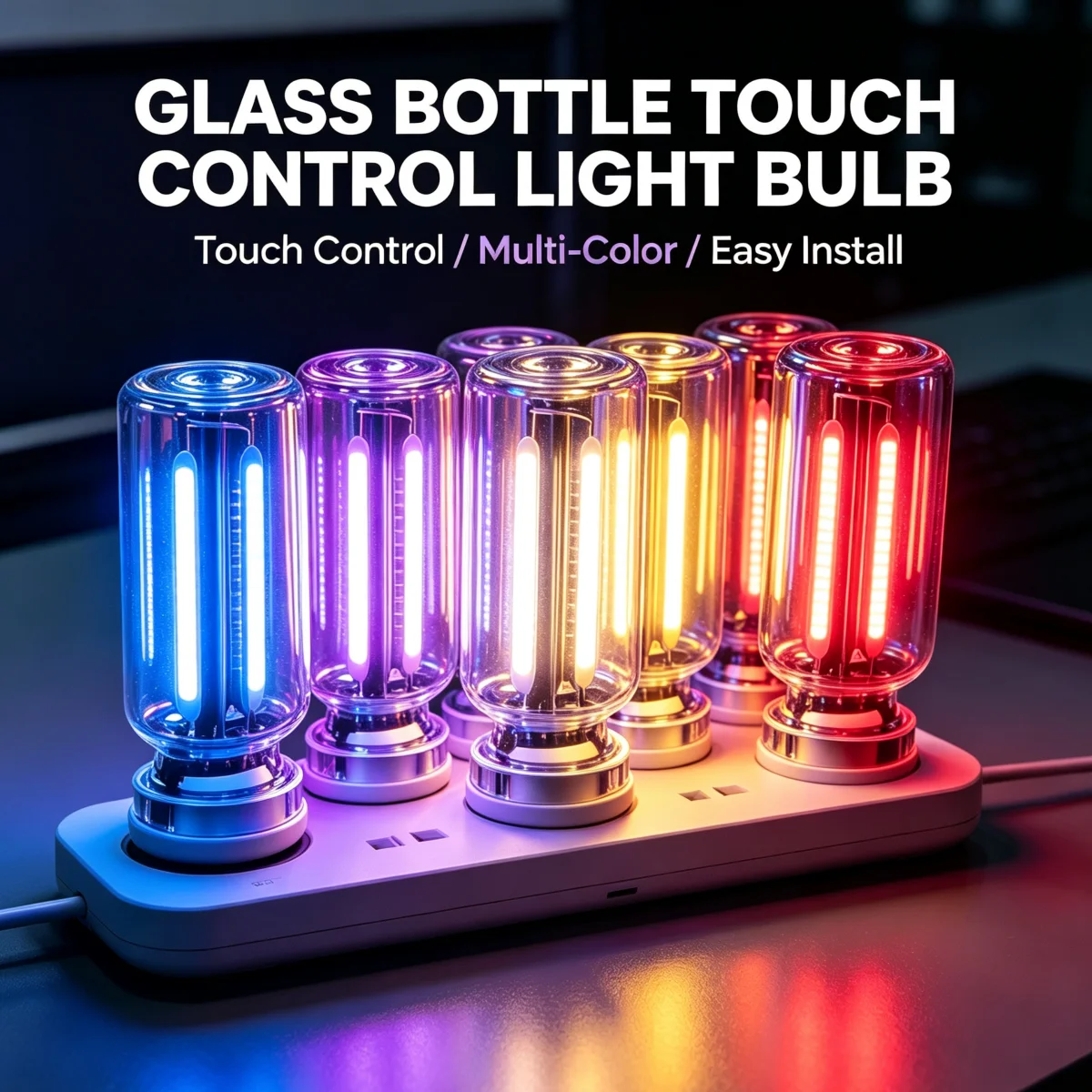 Car LED USB Touch Control Dimming LED Night Light Incandescent Filament Lamp Bulb Car Room Decor Lamp Plug Play Atmosphere Light