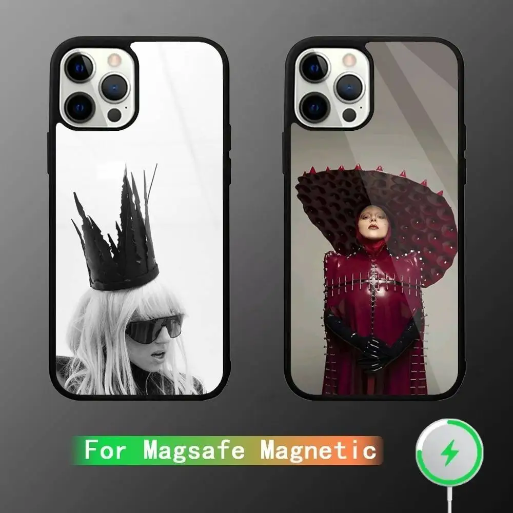 

L-LADY GAGA MAYHEM Phone Case For iPhone 17,16,15,14,13,12,11,Pro,Max,Plus,Mini,SE4,E Magnetic Magsafe Wireless Charging