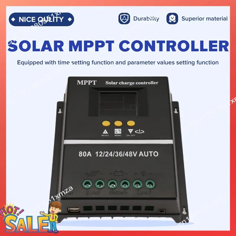ABCL 80A MPPT/PWM 12V/24V/36V/48V Solar Laderegler Auto Controller Werkzeuge Solar PV Batterie Ladegerät Mit LCD & Dual USB