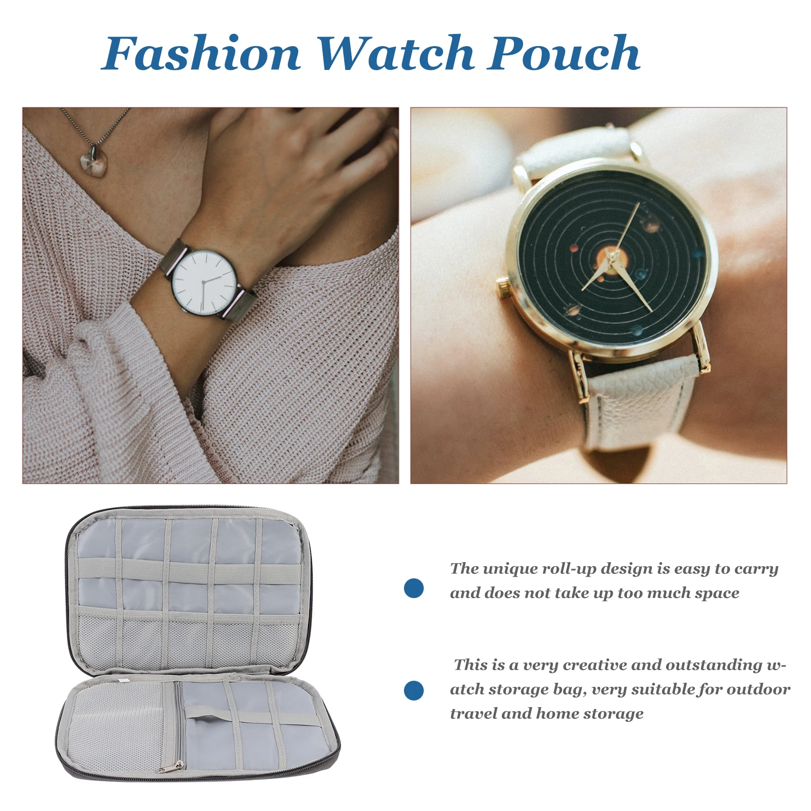 

Waterproof Watch Storage Bag Portable Oxford Cloth Travel Pouch Durable Design Versatile Container For Watches Fashion