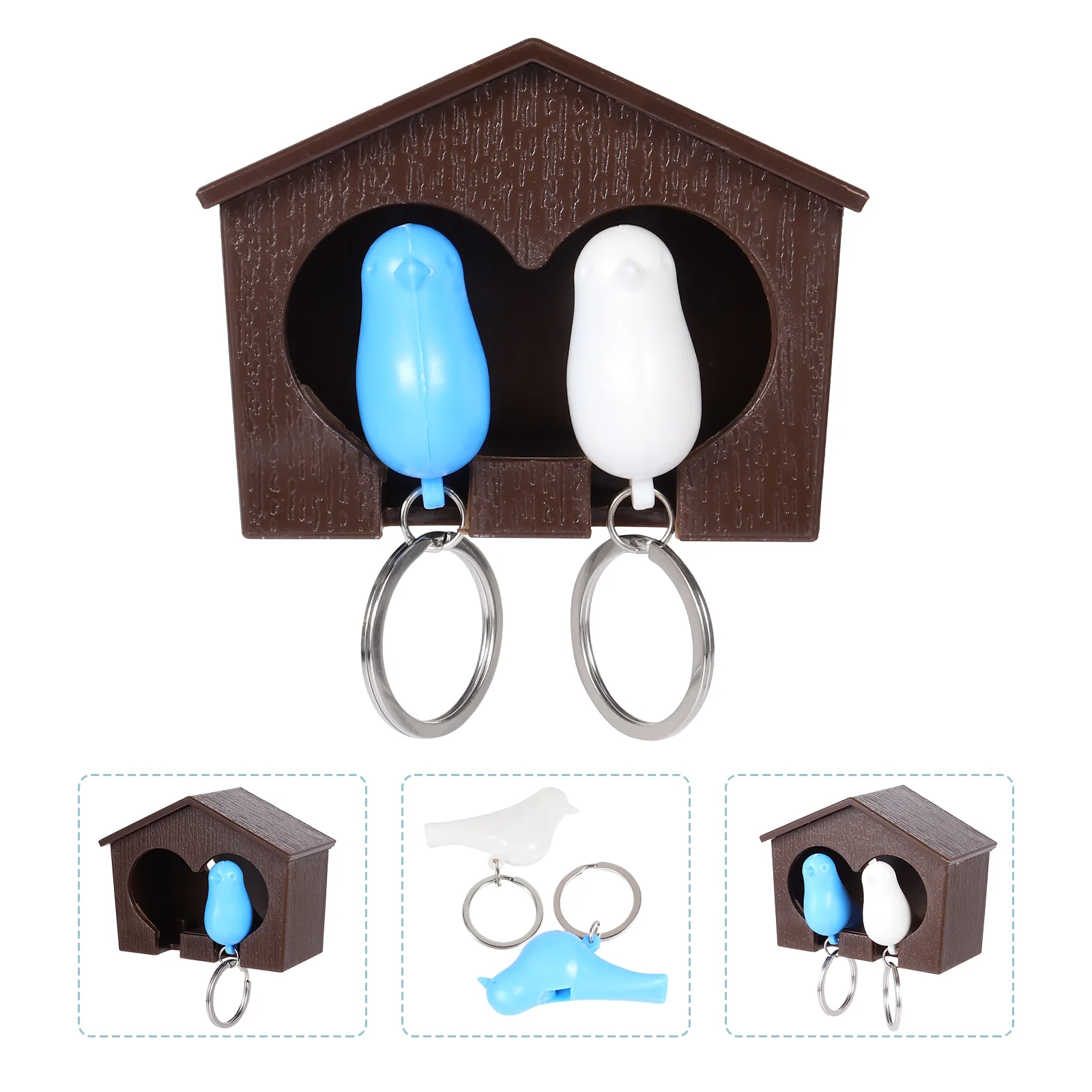 Key Chain Home Wall Decor Hanging Keychain Holder Birdhouse Ring Mount Nest Hanger